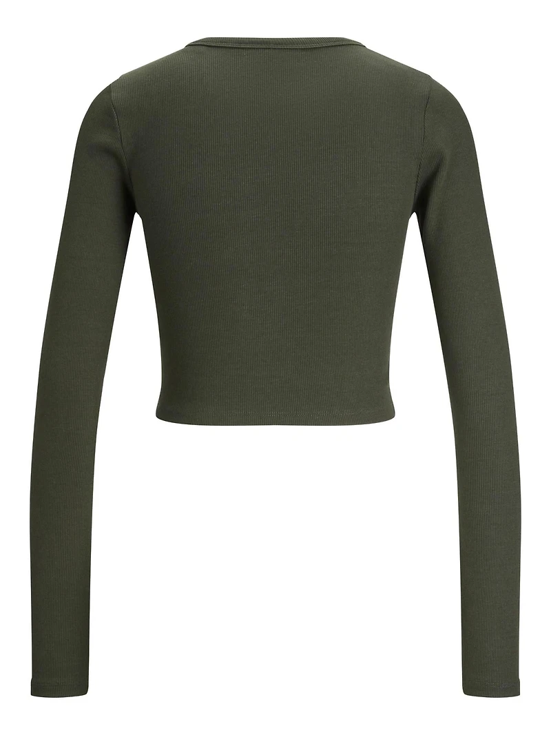 JJXX : Feline Long Sleeve Rib Tee