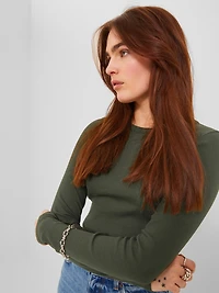 JJXX : Feline Long Sleeve Rib Tee