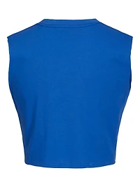 JJXX : Slim Sleeveless Crop Tee - Blue