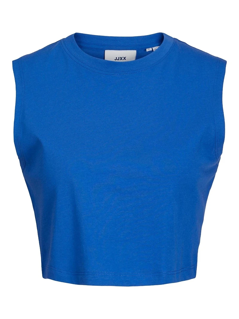 JJXX : Slim Sleeveless Crop Tee - Blue