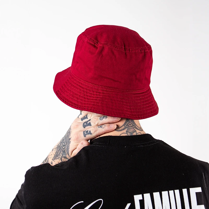 Kangol : Washed Bucket Hat - Cranberry