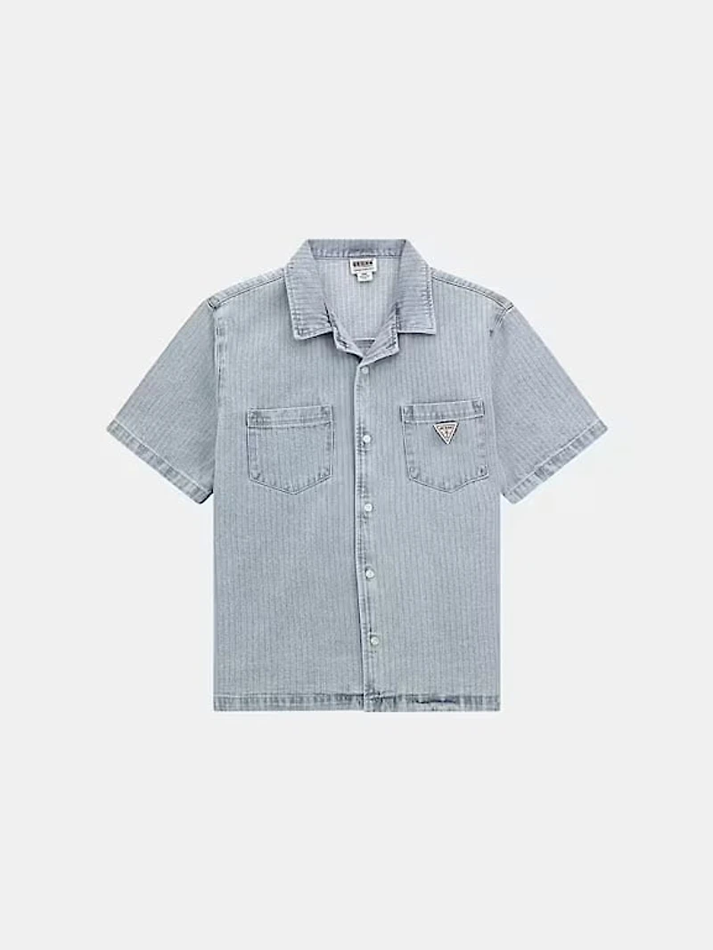 Guess : Herringbone Denim Shirt