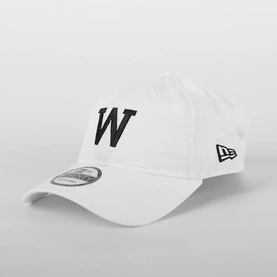 New Era : 920 WLKN Varsity Black Logo Cap White O/S