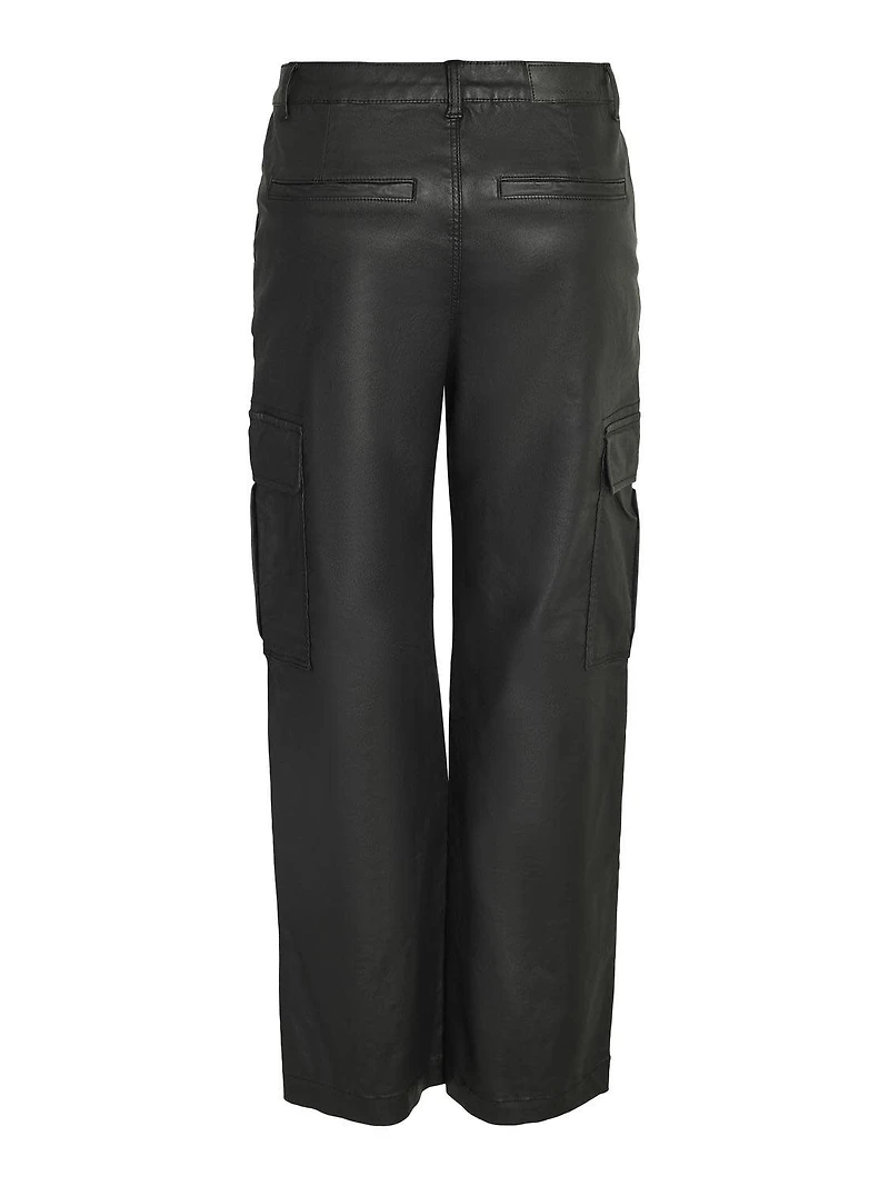 Noisy May : Normal Waist Cargo Coated Pants
