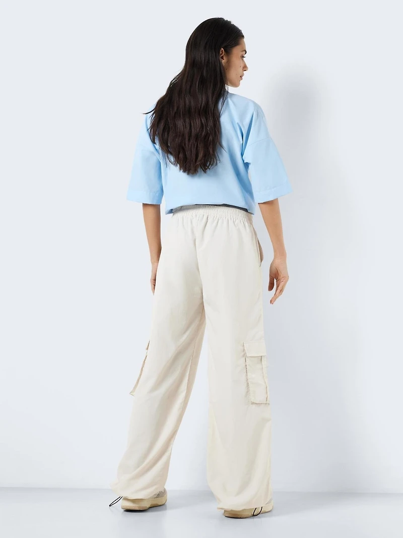 Noisy May : Parachute Cargo Pants - Cream