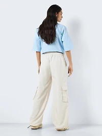 Noisy May : Parachute Cargo Pants - Cream