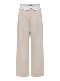 Only : HW Fold-Down Pleated Trousers
