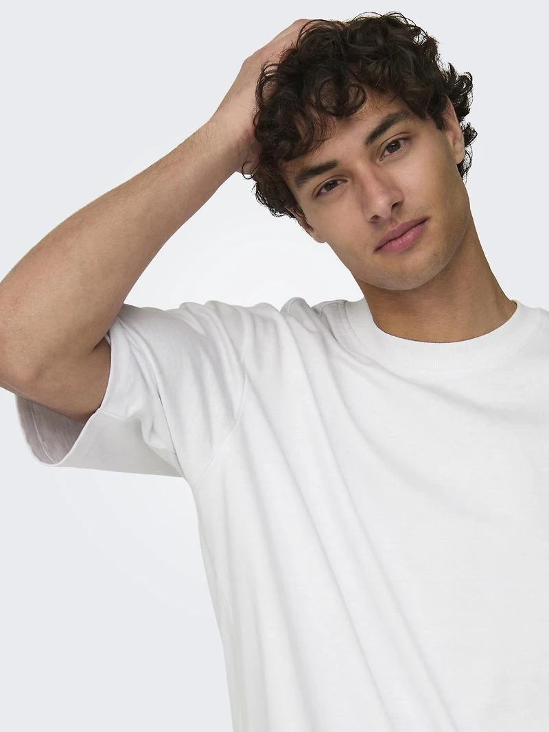 Only & Sons : Millenium Oversize S/S Tee - White