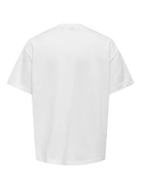 Only & Sons : Millenium Oversize S/S Tee - White