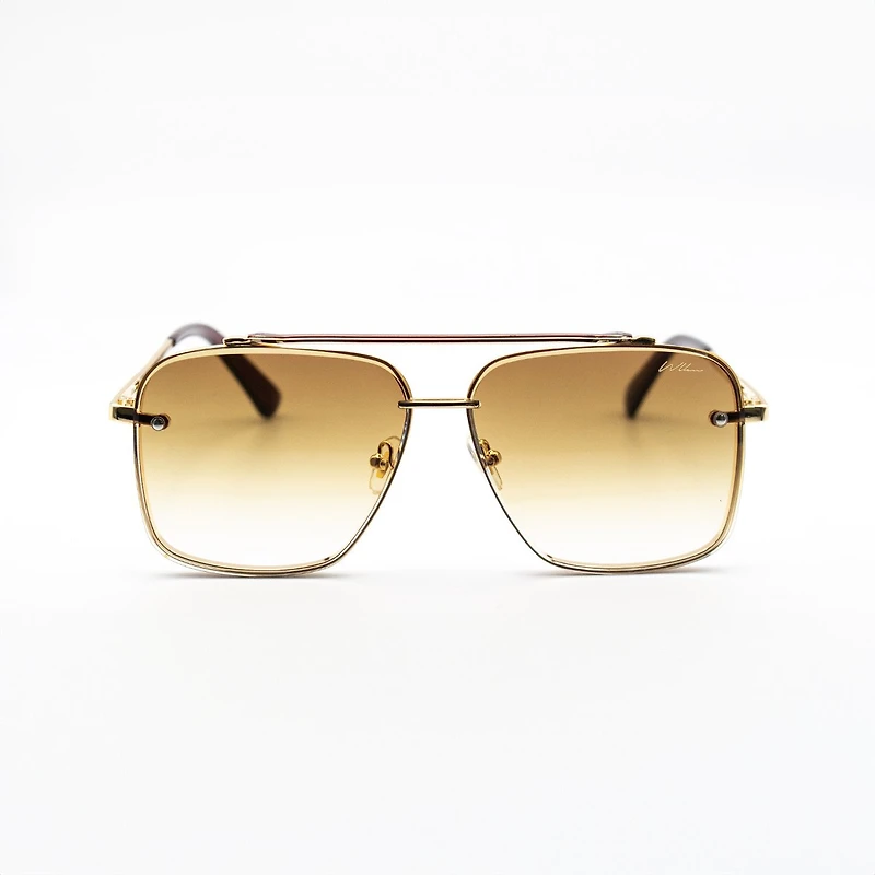 WLKN: Optima Sunglasses Gold Brown O/S
