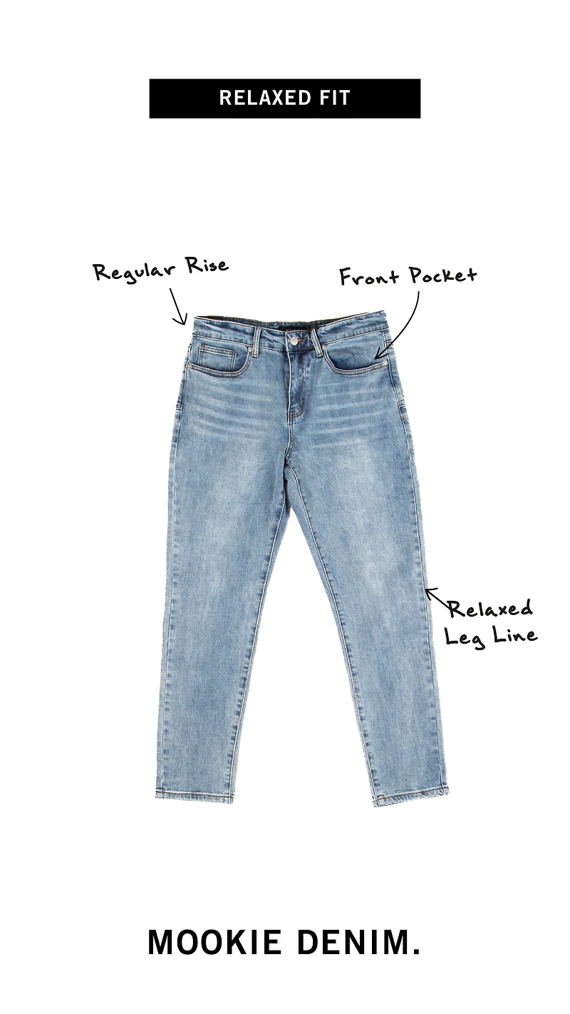 WLKN : Mookie Relaxed Fit Denim Pants, BL