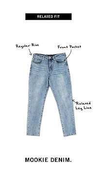 WLKN : Mookie Relaxed Fit Denim Pants, BL