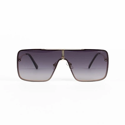 WLKN: Rex Square Rimless Sunglasses - Gold/Gray