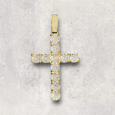 Deluxe Drip : Solitaire Cross Necklace - Gold