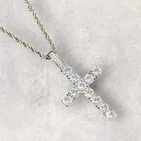 Deluxe Drip : Solitaire Cross Necklace