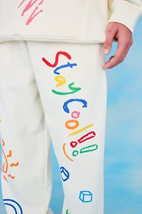 Stay Cool nyc : Scribble Matching Set Sweatpants
