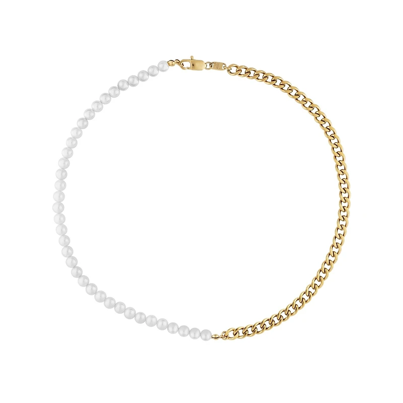 Five Jwlry : Volga Half Pearl Necklace