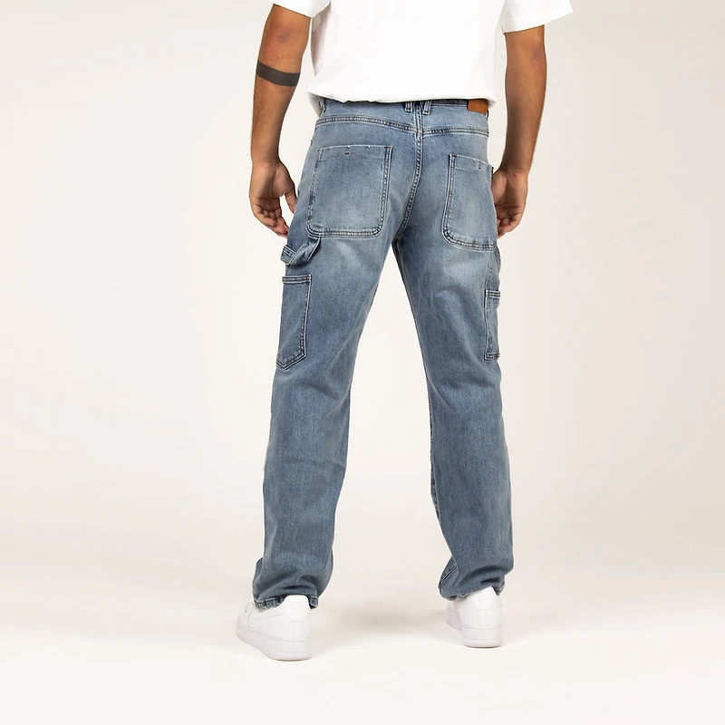 WLKN : Carpenter Loose Fit Denim Pants, BL