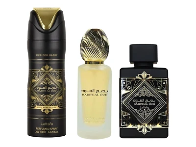 Lattafa Bade'e Al Oud Oud for Glory Gift Set 3 Pcs Unisex