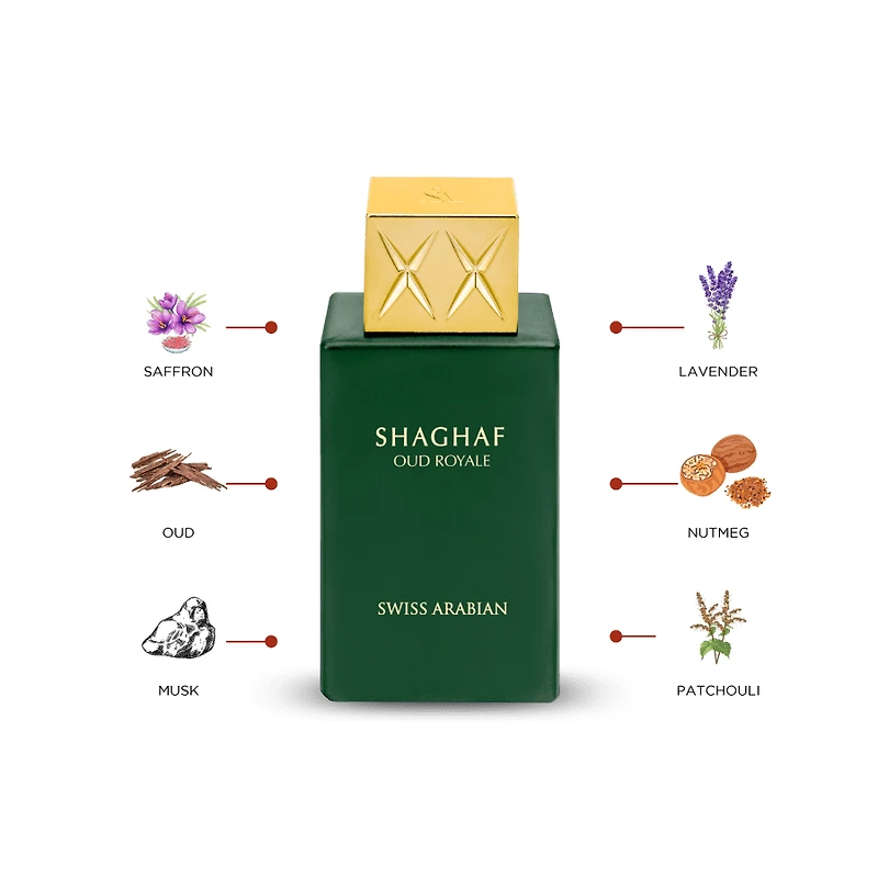 Swiss Arabian Shaghaf Oud Royale
EDP 75ML Unisex
