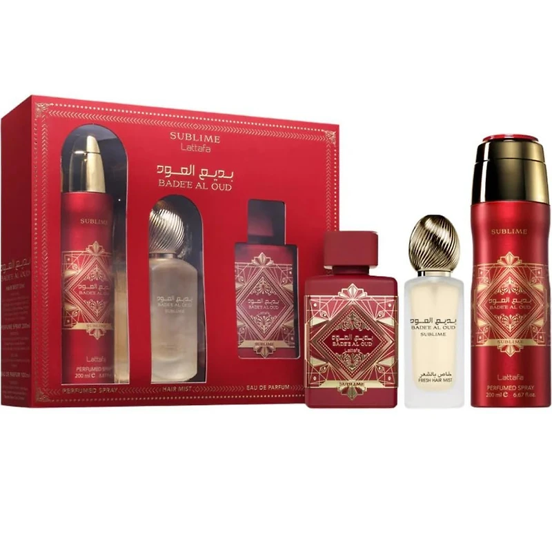 Lattafa Bade'e Al Oud Sublime Gift Set 3 Pcs Unisex