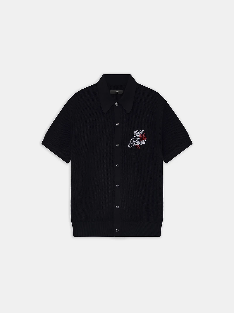 CLUB AMIRI CROCHET SHIRT - BLACK