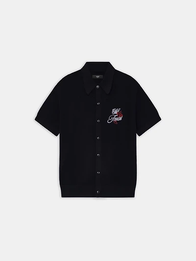 CLUB AMIRI CROCHET SHIRT - BLACK