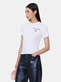 WOMEN - WOMEN'S AMIRI HOLLYWOOD GOTHIC TEE WHITE