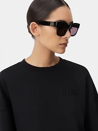 WOMEN - WOMEN'S AMIRI EMBROIDERED CREW Black