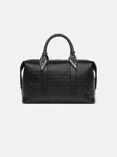 MA QUAD LEATHER DUFFLE BAG - Black