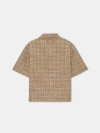 BOUCLE CAMP SHIRT - Camel