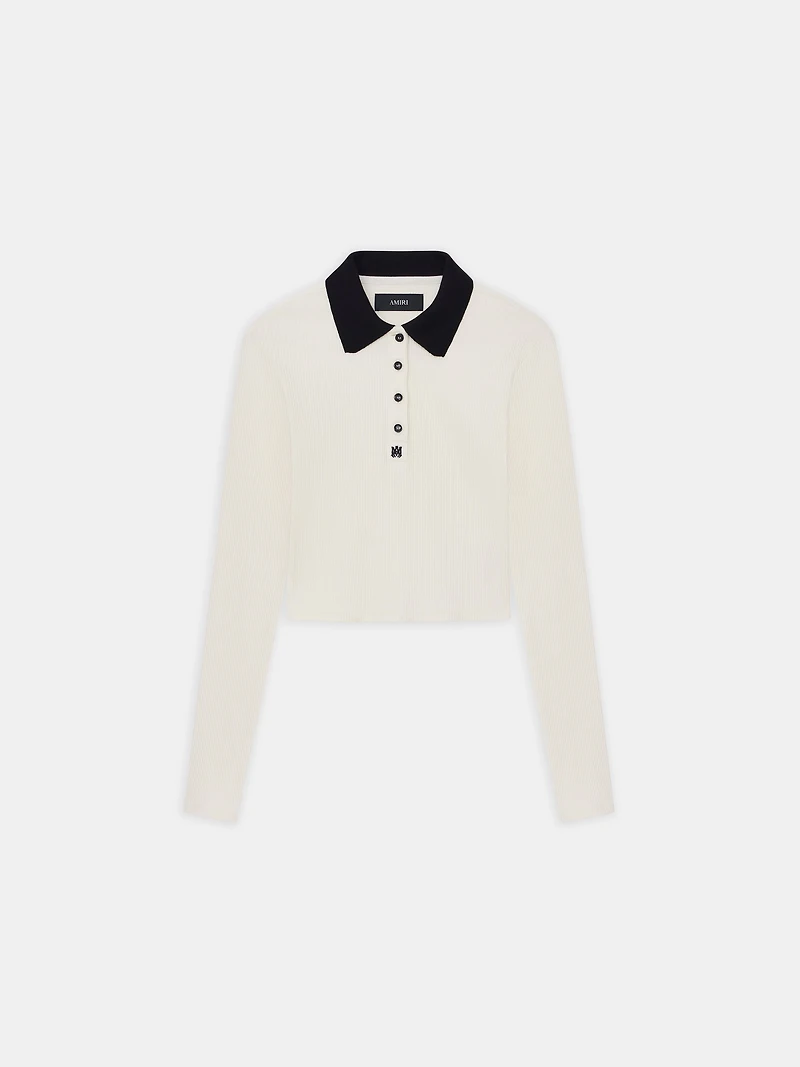 WOMEN - WOMEN'S MA LONG SLEEVE POLO ALABASTER