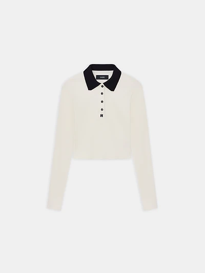 WOMEN - WOMEN'S MA LONG SLEEVE POLO ALABASTER