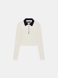 WOMEN - WOMEN'S MA LONG SLEEVE POLO ALABASTER