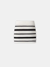 WOMEN - WOMEN'S MA STRIPED MINI SKIRT Black Alabaster
