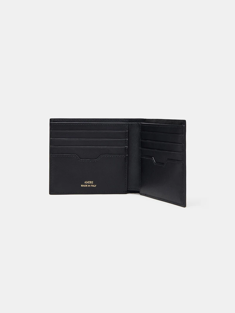 CROC EMBOSSED BIFOLD - BLACK