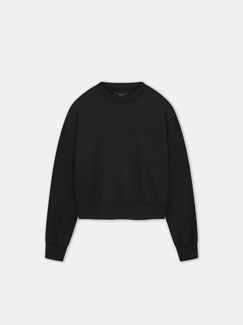 WOMEN - WOMEN'S AMIRI EMBROIDERED CREW Black