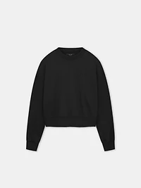 WOMEN - WOMEN'S AMIRI EMBROIDERED CREW Black