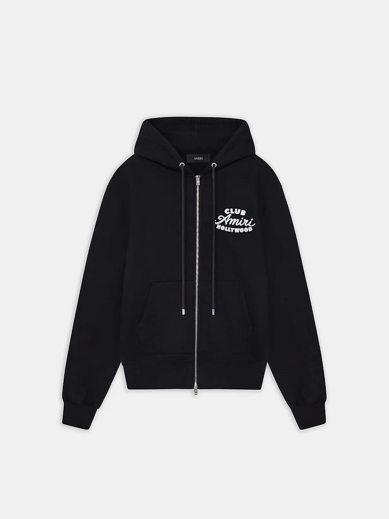 CLUB AMIRI ZIP HOODIE - BLACK