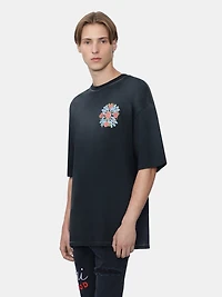 OUT FOR TROUBLE OVERSIZED TEE - BLACK