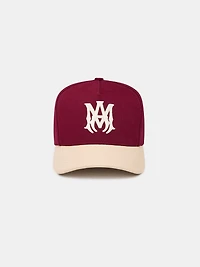 TWO TONE CANVAS HAT - WINE