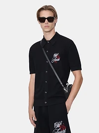 CLUB AMIRI CROCHET SHIRT - BLACK