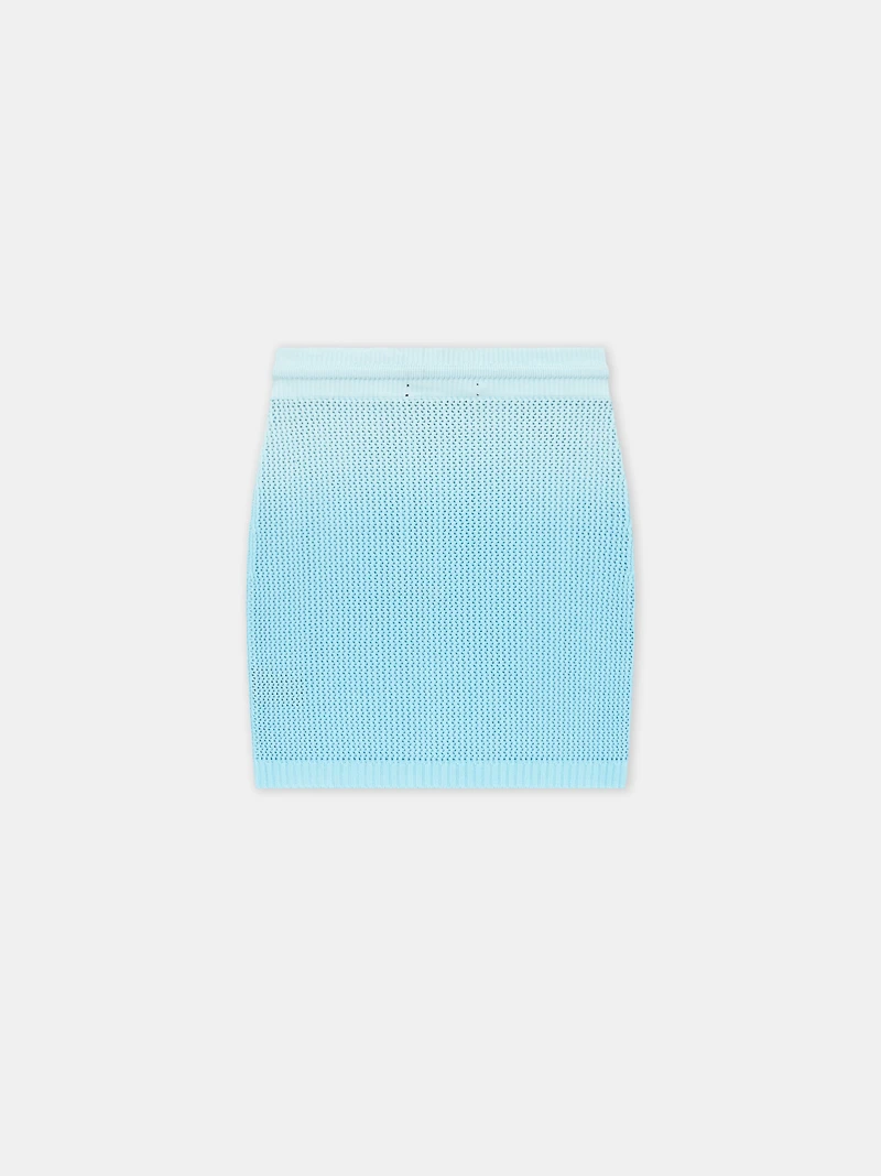 WOMEN - WOMEN'S AMIRI SCRIPT SKIRT Ice Blue