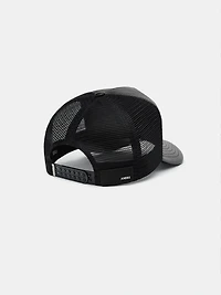 LEATHER MA TRUCKER HAT - Black