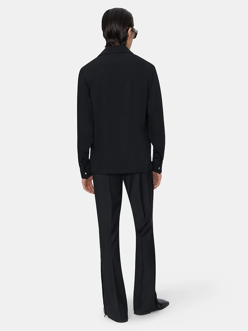 ROUND POCKET DRESS SHIRT - Black