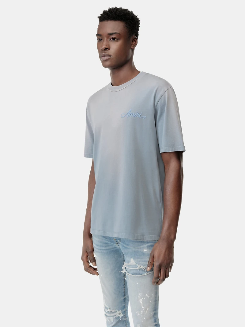 BLEACH BANDANA PATCH TEE - Ashley Blue