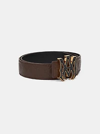 MA QUAD LEATHER 4CM BELT - Dark Brown