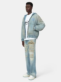 CAMO REPAIR BOOT CUT JEAN - Mist Indigo