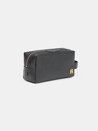MA QUAD LEATHER DOPP KIT - Black