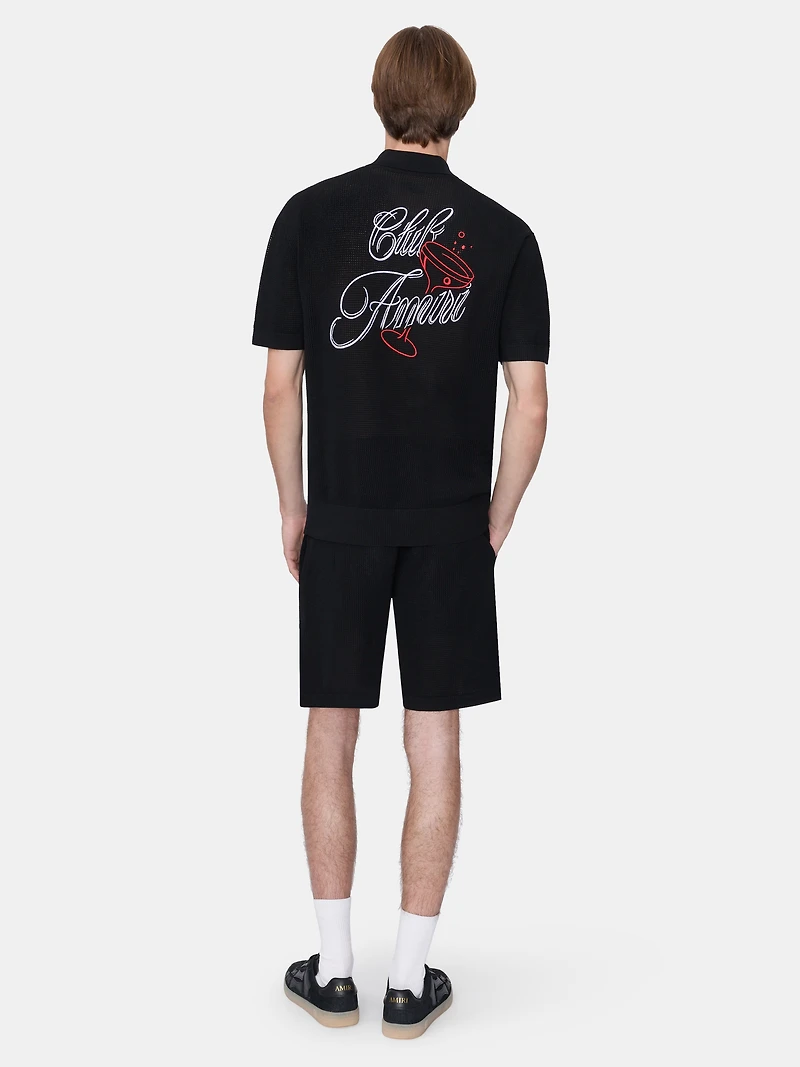 CLUB AMIRI CROCHET SHORT - BLACK